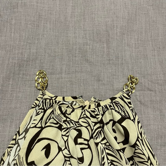 Adrianna Papell Halter neck Gold Chain Floral Dress Size 10 Fall Wedding Guest - Picture 5 of 7